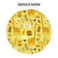 thumbnail image 4 of XMXT Waterproof Round Table Cloth, Cartoon Yellow Giraffe Tablecloth Polyester Table Cover for Home Kitchen Dining Party Room Decor, 60 inches, 4 of 8