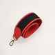 thumbnail image 5 of Correa de hombro de lona roja/negra de 2" de ancho y cuero Togo para bolso de marca, accesorios para bolsos de mujer, 5 of 5