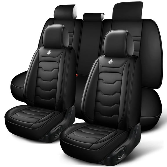 Car seat covers for the 2019 Audi A7 Sportback. They perfectly fit the seats, are made of waterproof artificial leather, and are easy to install.