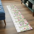 thumbnail image 5 of Colorful Flowers Kitchen Runner Rug 2x6 Washable Runners for Hallway Non Slip Spring Floral Leaves Botanical Gray Plaid Large Area Rug Indoor Floor Carpet for Bathroom Laundry Entryway Bedroom, 5 of 8