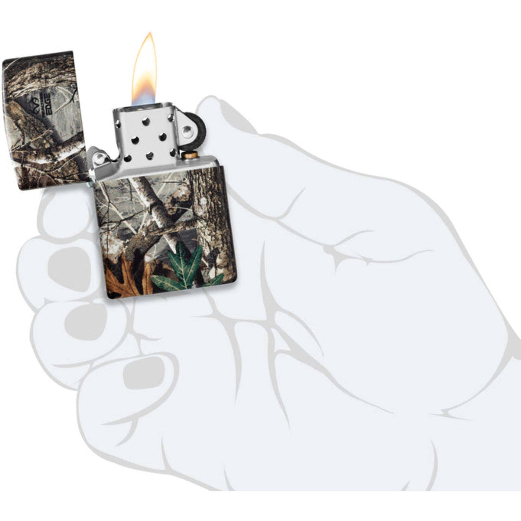 Zippo 46573 Realtree Edge Pattern Metal Windproof Pocket Lighter