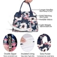 thumbnail image 4 of Flower Lunch Box for Women, 7.5L Reusable Insulated Cooler Cute Lunch Tote Bag for Picnic, 4 of 8
