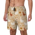 thumbnail image 2 of Uemuo Autumn and Thanksgiving Pattern Mens Swim Trunks Quick Dry Board Shorts with Mesh Lining, Stretch Beach Shorts Quick Dry No-Chafing Board Shorts-, 2 of 9