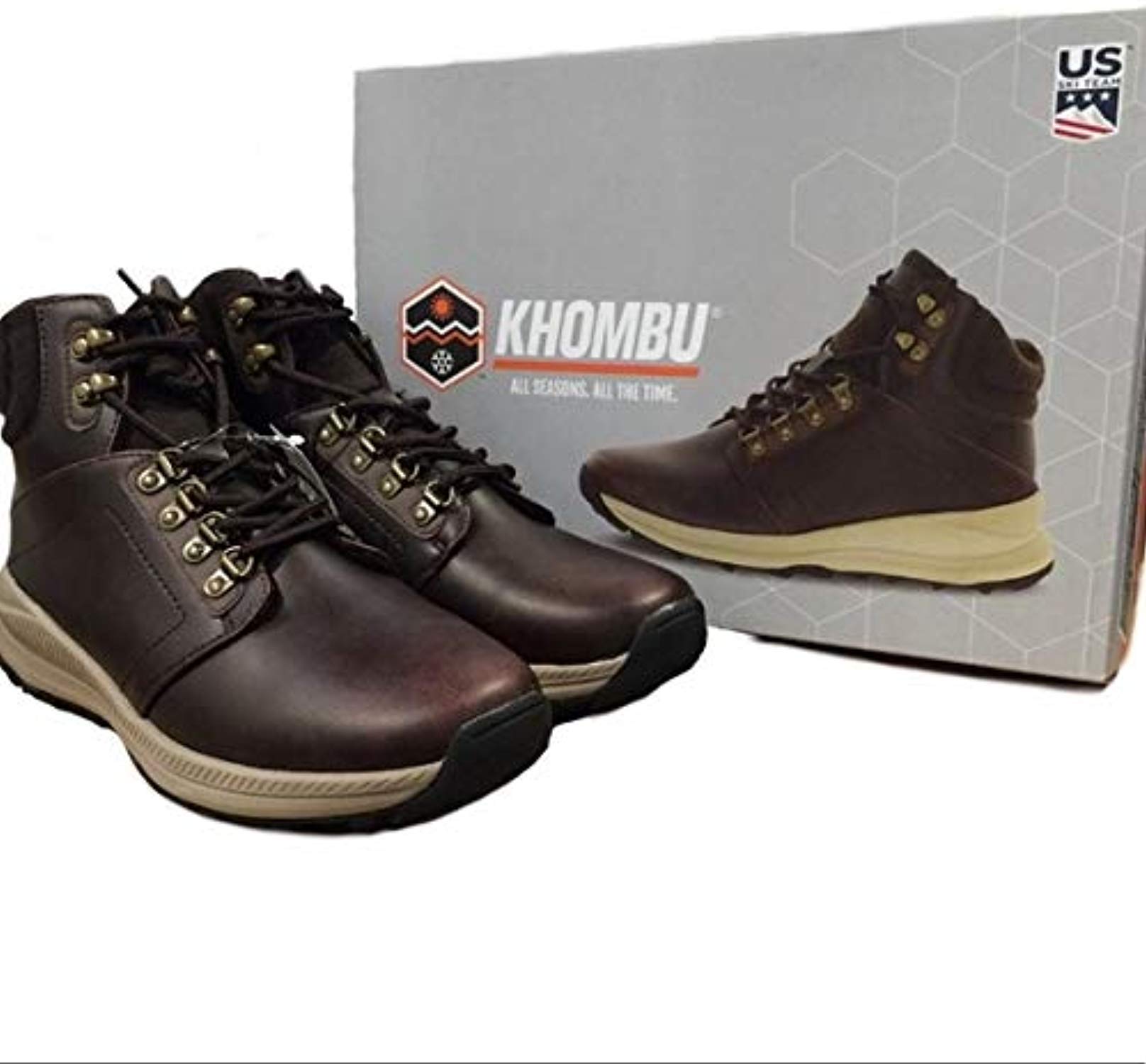 Khombu Men Nick Outdoor Leather Boots Brown 12 - Walmart.com display picture 2