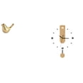 thumbnail image 1 of Figura de pájaro dorado, estatua de animal, adorno moderno para decoración del hogar, escultura de pájaro con números , reloj de pared, 1 of 8