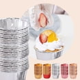 thumbnail image 2 of Revestimientos para cupcakes, tazas para hornear, soportes para moldes para pudín y postre (plateados), 50 Uds., 2 of 4