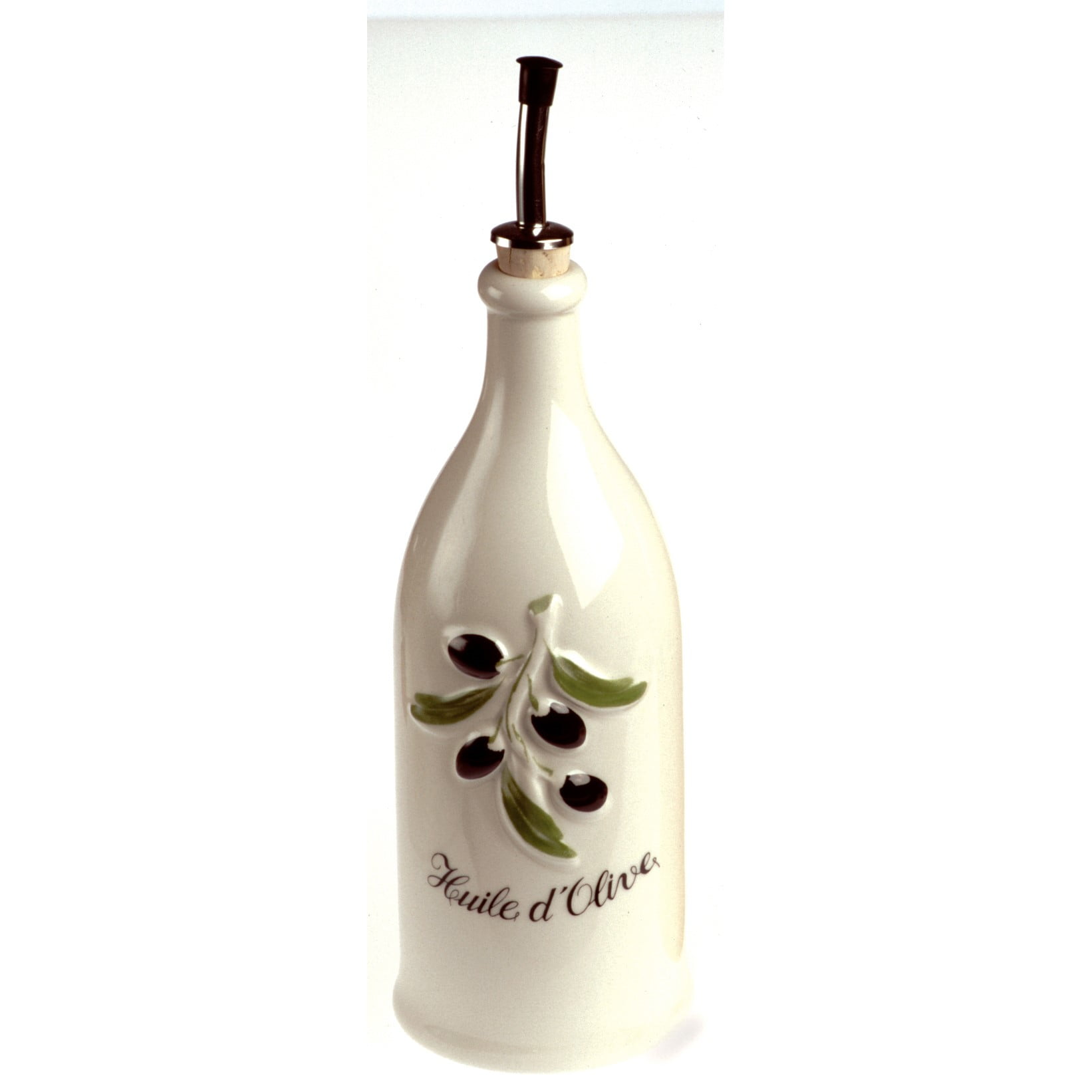 Revol Provence Porcelain Olive Oil Dispenser/Cruet 27oz, Creamy White