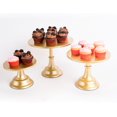 thumbnail image 1 of Juego de 3 soportes para tartas, soporte dorado para tartas, diámetro de disco de 8", 10" y 12", juego perfecto para exhibir postres, soportes para cupcakes y tartas para fiestas, bodas, cumpleaños,, 1 of 5