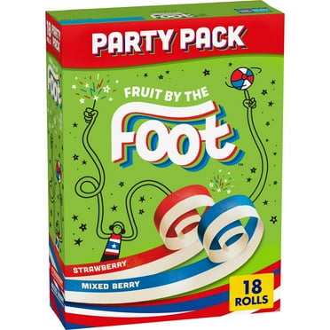 Fruit by the Foot, Strawberry and Mixed Berry Fruit Flavored Snacks, Party Pack, 18 Count