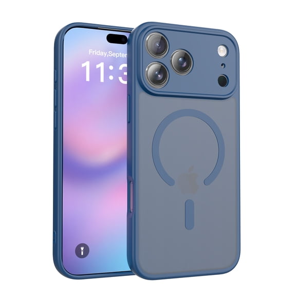 Magnetic Compatible with iPhone 17 Pro Case, [Compatible with Magsafe] [Translucent Matte] Shockproof Protective Phone Cover 6.3 Inch