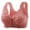 Brown, variant on Women's Ice Silk Front Closure Bra, Seamless Fixed Cup Bralette, Back Comfort Bras for Seniors & Plus Size Green L