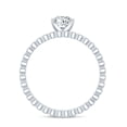 thumbnail image 2 of Rosec Jewels Pear Lab Grown Diamond Designer Teardrop Engagement Ring, 0.6 Ct, EF-VS Grade, 925 Sterling Silver, US 4.00, 2 of 8