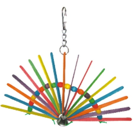 UPC: 0644472011654 | Wooden Bird Toy Peacock  9.5  x 8.5 -Material:Wood