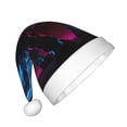 thumbnail image 2 of Fuzoiu Futuristic Purple Panther Print Santa Hat Christmas Hat for kids,Santa Hats with Pompom, Unisex Xmas Holiday Hat for Christmas New Year Festive Party Supplies, 2 of 6