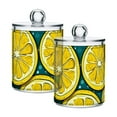 thumbnail image 2 of Ckdifva Yellow Lemon Slice Storage Jar with Lid Acrylic Organization Storage Containers Set of 2, 2 of 7