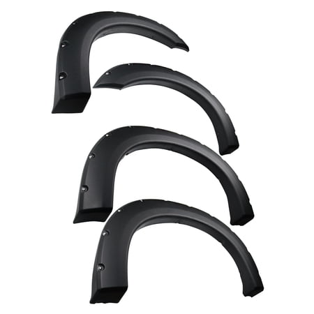 Tyger Auto TG-FF8F4097 for for 1999-2005 Ford F250 F350 Super Duty (ONLY Fit Styleside Models) | Black Rugged-Textured Pocket Bolt-Riveted Style Fender Flare Set  4 Piece