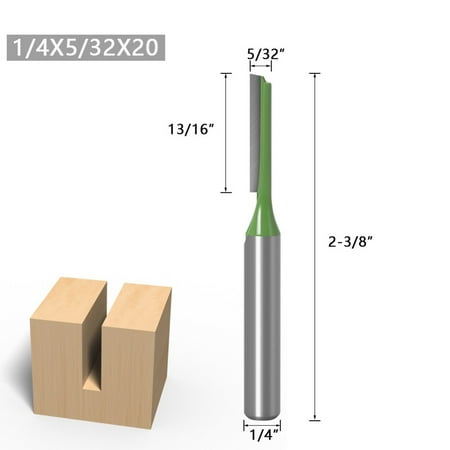 

Fule 1Pcs 1/4 Shank Single Double Flute Straight Router Bit For Woodworking