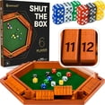 thumbnail image 1 of Tabla de madera Queensell de Shut The Box Game para 6 jugadores, 41 cm, 1 of 9
