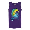 thumbnail image 2 of Mahi-Mahi Fish Catching Small Fish Animal Lover Mens Graphic Tank Top, Purple, 3XL, 2 of 3