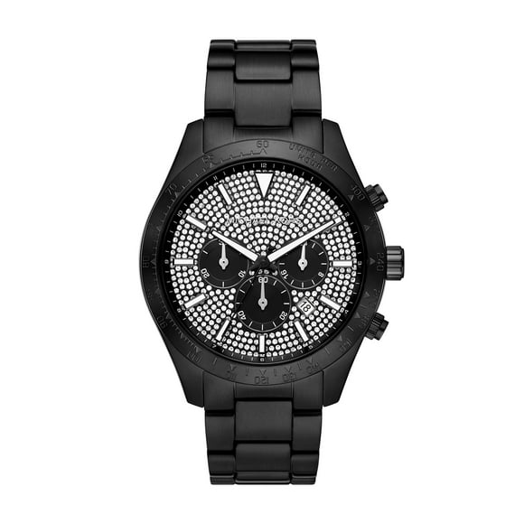 Michael Kors Men's Layton Quartz Watch with Stainless Steel Strap, Black, 22 (Model: MK8899)