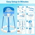 thumbnail image 4 of Pool Basketball Hoop for Kids, Floating Inflatable Toys with 3 Pool Balls and Pump, Swimming Pool Toy for boys and Girls, 4 of 8