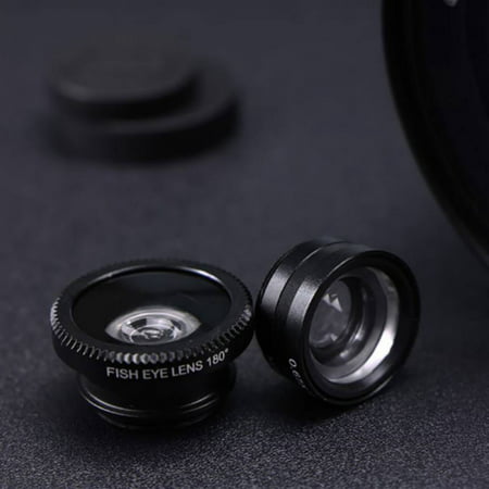 Wide-angle Macro SLR Pro Lens Kit for iPhone, Samsung, Pixel, Macro and Wide Angle Lens with LED Light and Travel