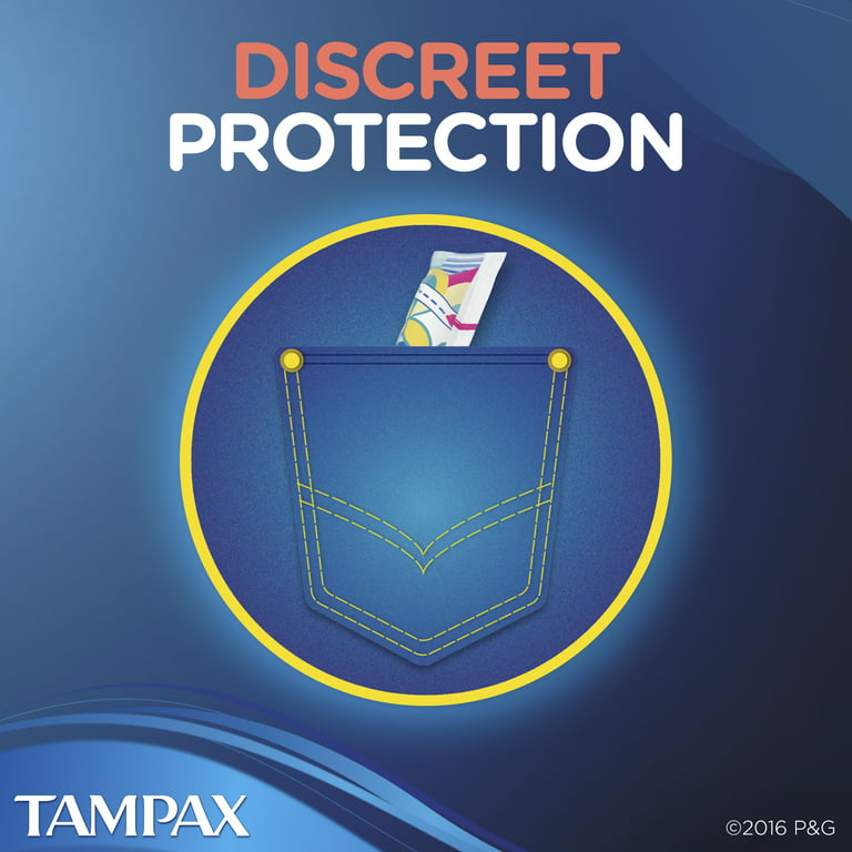 Tampax Pocket Pearl Super Plus Plastic Tampons, Unscented, 18 Ct 