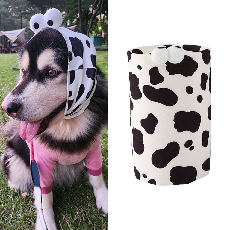 Waroomhouse Dog Hair Cover Pet Hood Color Matching Print Cartoon Eye Decor Thickened Warm Elastic Anti slip Funny Pet Shape Decoration Costume Hat Headgear Walmart