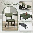 thumbnail image 5 of Dayalane Mid-Century Modern Wooden Dining Chairs Set of 2, Linen Fabric Upholstered Kitchen Chairs with Black Wood Legs, Wooden Side Chairs for Dining Kitchen Living Room Bedroom, Green, 5 of 10