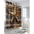 thumbnail image 3 of Shower Curtain Shower Curtains for Bathroom, Waterproof Polyester Shower Curtain Set with Hooks, Extra Long 72" x 84", 3 of 6