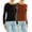 Black-Dark Rust, variant on Women's Solid Long Sleeve Crew Neck Snap Button Soft Sweater Cardigan (Pack of 2)