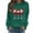Army Green, variant on Ecqkame Womens Crew Neck Sweatshirts Christmas Print Long Sleeve Casual Loose Pullover Top Holiday Daily Comfy Fit Sweatshirt Gray XL