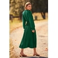 thumbnail image 2 of Vestido PRETTYGARDEN 2025 Primavera Otoño Midi Verde Oscuro XXL, 2 of 8