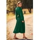 thumbnail image 2 of Vestido PRETTYGARDEN 2025 Midi Verde Oscuro Manga Larga Cuello en V, 2 of 8