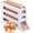 Color 131, variant on 28 Eggs Egg Holder for Fridge, Rolling Egg Dispenser for Refrigerator Automatically, 4 Tiers Fridge Egg Rack, Space-Saving Egg Dispenser Large Capacity Egg Dispenser Container Tray (White)