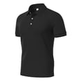 thumbnail image 5 of hoksml Men's Polo Shirts Solid Color Collared Button T Shirt Casual Loose Pullover Top Fitness Running Sports Short Sleeved Summer Comfortable Breathable Tee Shirts, 5 of 7