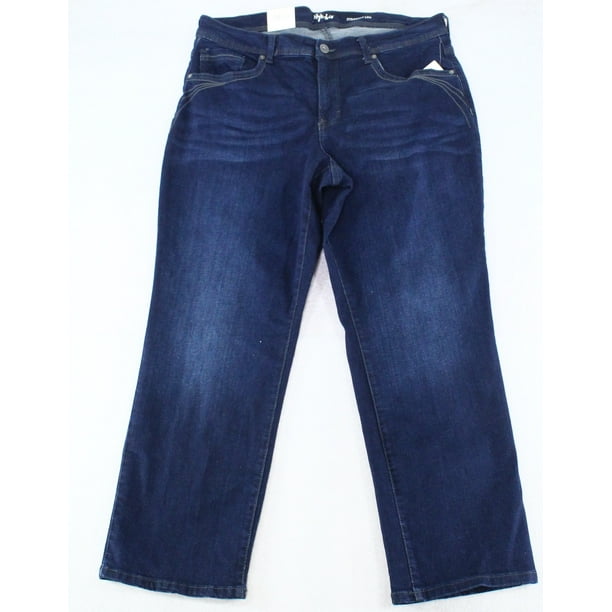 Style & Co. - Womens Jeans Plus Petite Straight Stretch 18W - Walmart ...