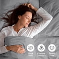 thumbnail image 5 of ROYALE LINENS - 4 Piece Full Bed Sheet - Soft Brushed Microfiber 1800 Bedding Set - 1 Fitted Sheet, 1 Flat Sheet, 2 Pillow case - Wrinkle & Fade Resistant Luxury Full Size Sheet Set (Silver, Full), 5 of 10