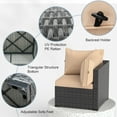 thumbnail image 5 of All weather 7 Piece Outdoor Patio Furniture Set PE Rattan Wicker Sofa Set With Table, 5 of 7