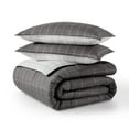 thumbnail image 3 of Bare Home Down Alternative Comforter Set - 3-Pieces - All Seasons - King/Cal King, Grid - Gray/White, 3 of 6