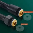 thumbnail image 3 of 1pc Black Stainless Steel Shower Hose, Universal G 1/2" Connection, Explosion-proof Rain Shower Pipe, Bathroom Accessory, 3 of 5