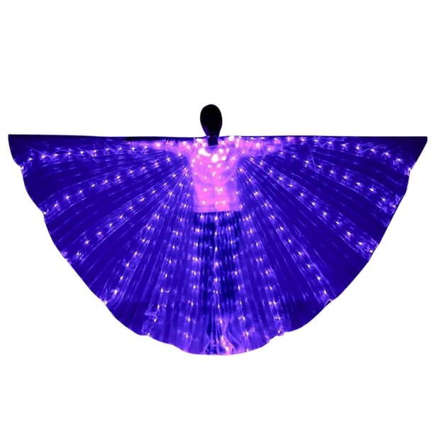 Luces LED Danza Del Vientre Isis Ropa Rendimiento Con Palos (Adulto Púrpura)