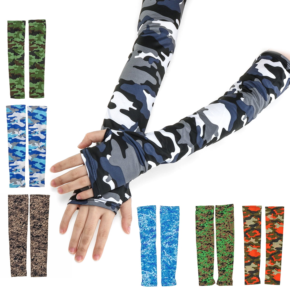 Cooling Arm Sleeves Cover Sport UV Sun Protection  Basketball Motorcycle Unisex 