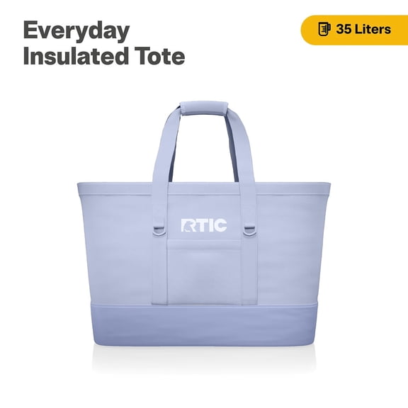 RTIC Everyday Insulated Tote Bag, 35 Ltr Cooler Bag, Leak-Free Interior, Fits 58 Cans, Periwinkle