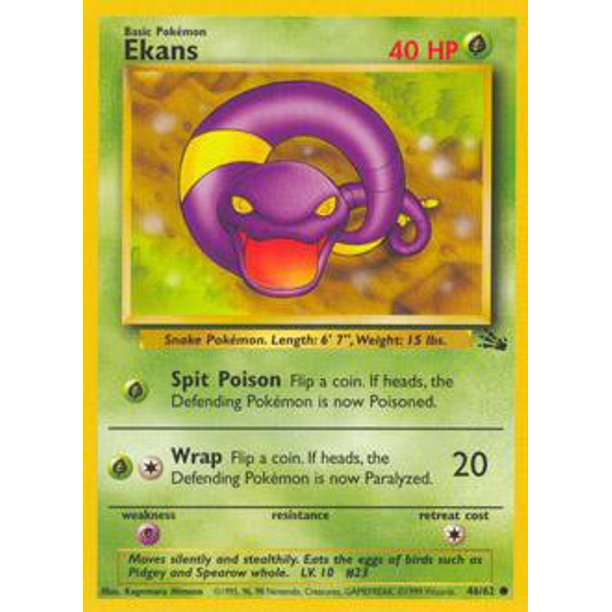 Pokemon Fossil Ekans 46 Walmart Com