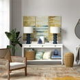 thumbnail image 2 of Henn&Hart 15" Matte Navy Ceramic/Fabric Table Lamp, 2 of 8