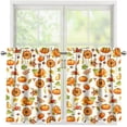 thumbnail image 4 of Fall Pumpkin Thanksgiving Kitchen Curtain Tiers Decor Window Treatment Rustic Farmhouse Short Curtains Privacy Curtain Tiers,2 Panels, 4 of 6