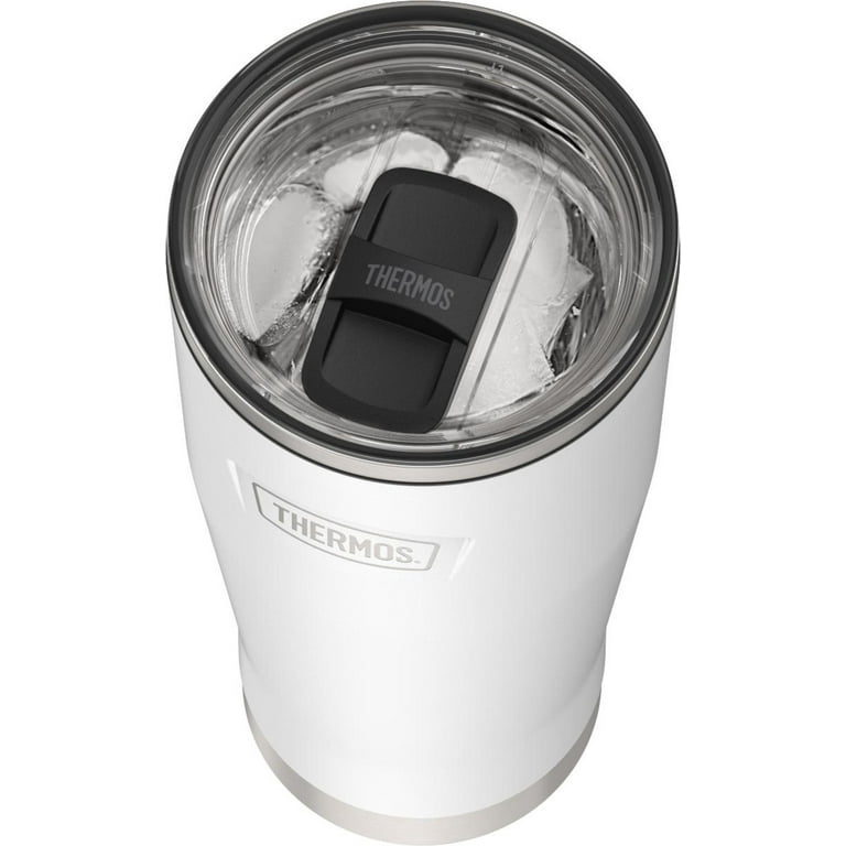 Thermos Stainless Steel Tumbler, w/ Slide Lock Lid, White, 18 oz