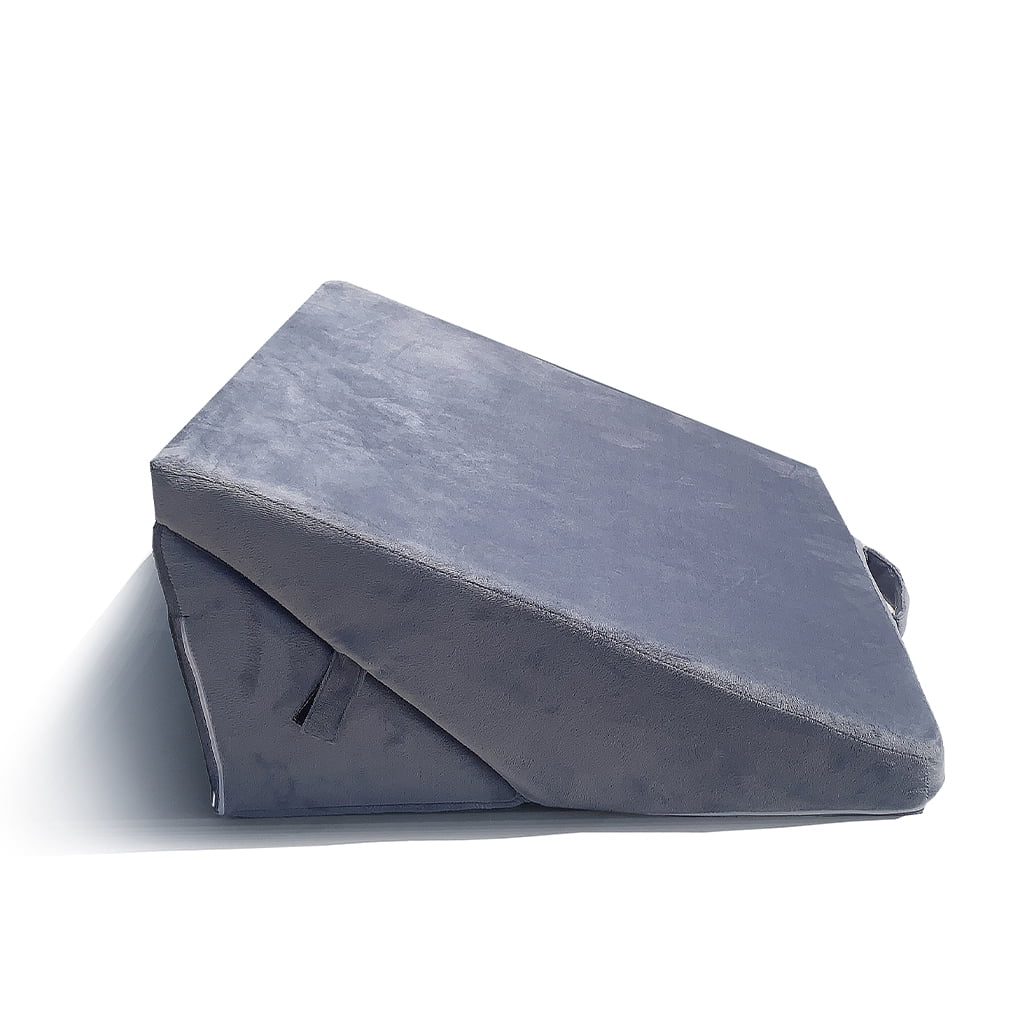 lanema Bed Wedge Pillow for Sleeping, Memory Foam Top Adjustable Folding Incline Cushion, Elevated Support Triangle Pillow