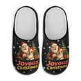 thumbnail image 2 of POLERO Christmas Santa Corgi Print Closed Toe House Slippers for Woman Men Soft Cotton Indoor Slippers Comfortable Slip On Bedroom Shoes, Size 10.5-11.5, 2 of 7